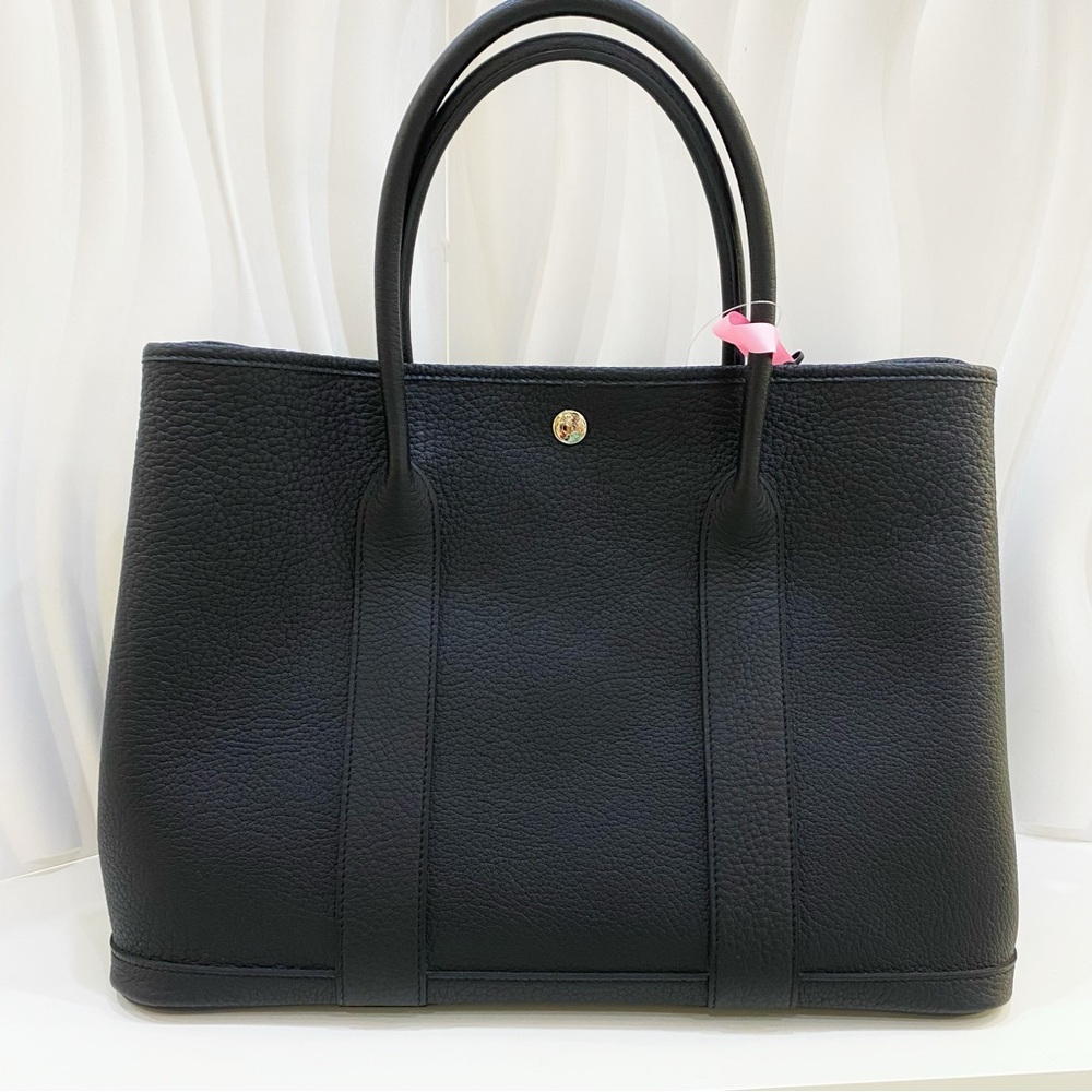 Hermes Garden Party 36 Togo 2019 Black Silver Hardware Handbag Negonda